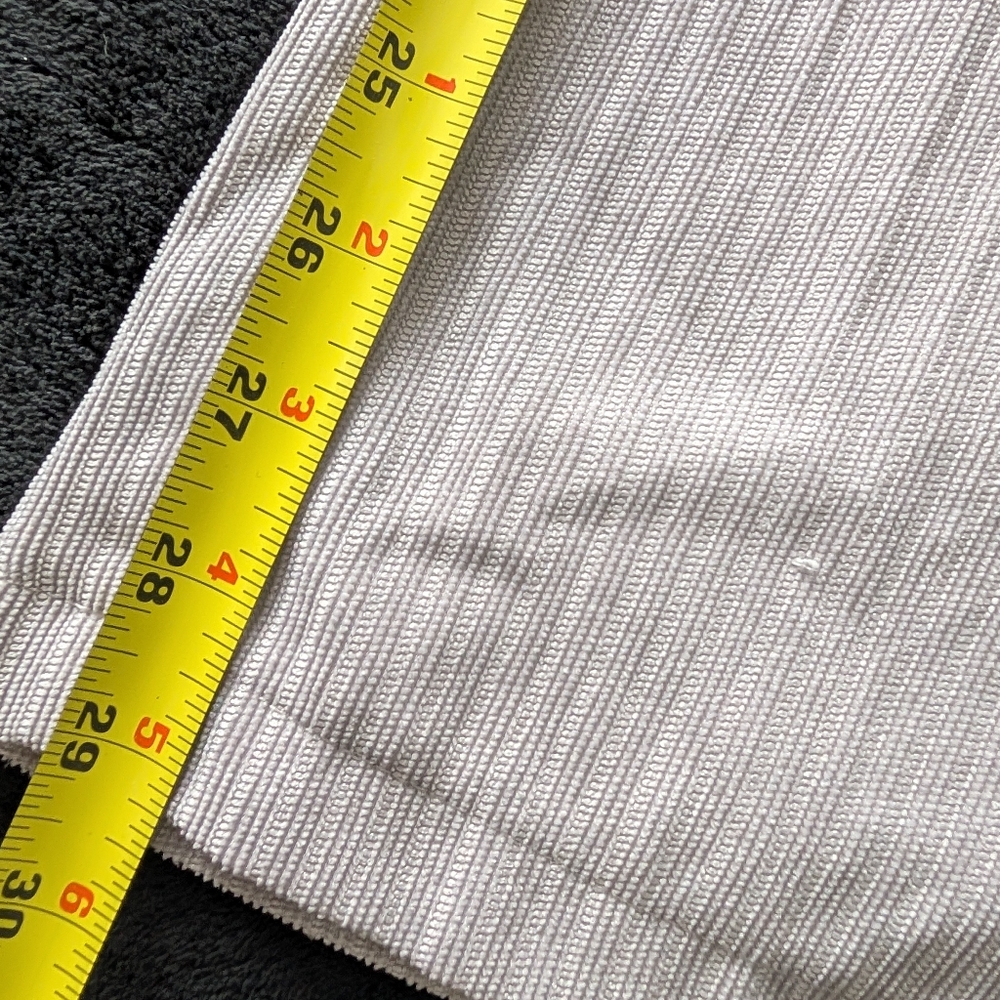 Cream Corduroy Wide Leg Trousers Minimalist Neutral Model Off Duty Sz Large 8-10 image 9